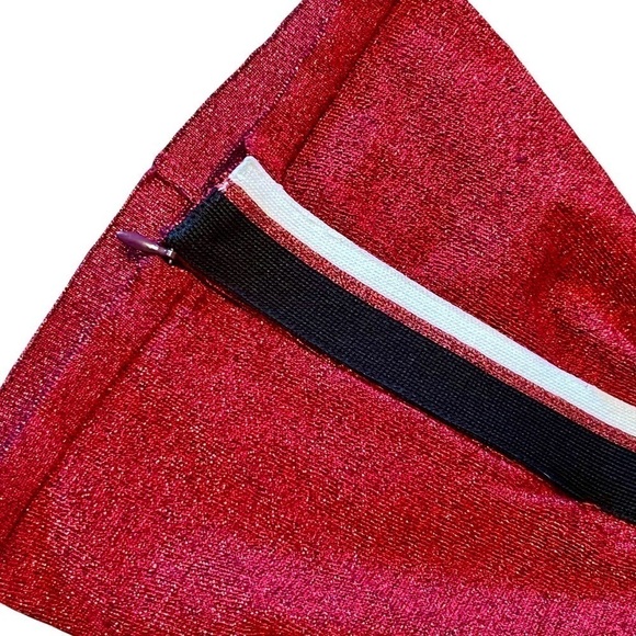 SCOTCH & SODA Y2K Metallic Sparkle Tuxedo Stripe Drawstring Lounge Track Pant XS - Picture 3 of 7